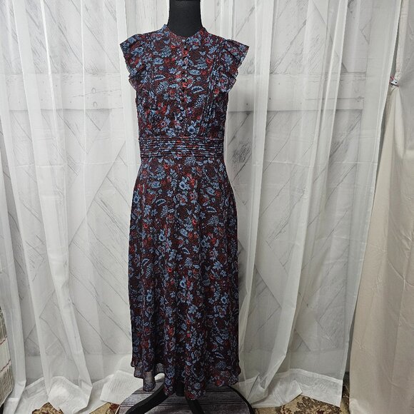 Jupe Longue Banana Republic – Soie – Taille 0 – Motif Fleuri – Hippie Chic